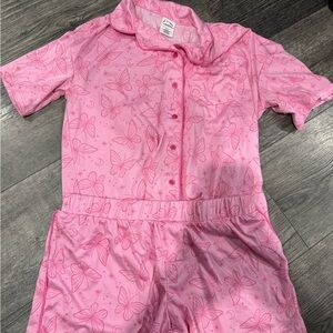 Art Class Pink Butterfly Pajama Set